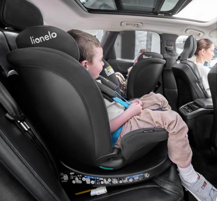 LIONELO Seggiolino Auto Navy i-Size (40-150 cm) Black Onyx