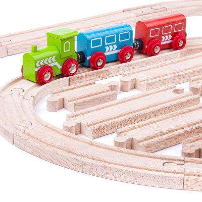 Bigjigs Rail Drewniane tory zestaw 24 elementy