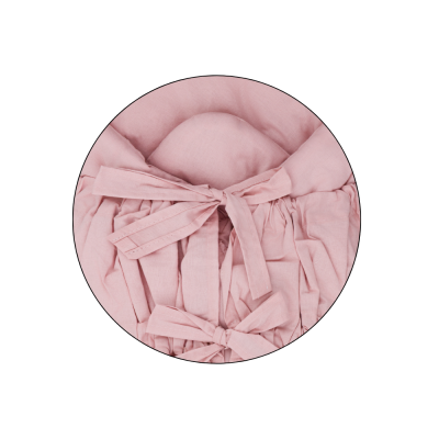 PETITE&MARS Zavinovačka šněrovací Nurse s pevnou kokosovou vložkou Dusty Pink 75x75 cm