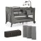 KINDERKRAFT Reisebett Joy 2 mit Zubehör Dark Grey