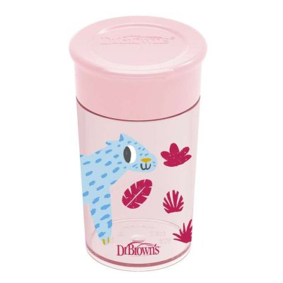DR.BROWN'S Kubek Cheers Jungle 300 ml 9m+, różowy (TC01093)