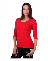 T-shirt d'allaitement Katherine, manches 3/4, rouge