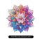 RoboTime Puzzle en bois Mandala floral
