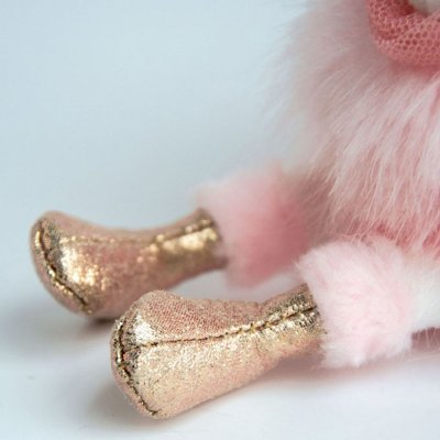 Doudou Histoire d´Ours Pluszowy breloczek różowy łabędź 12 cm