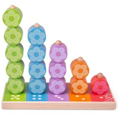 Bigjigs Baby Jeu d'Enfilage Fleurs Colorées