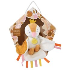 Doudou Zestaw prezentowy - muzyczna pluszowa zabawka ptaszek żółty 23 cm