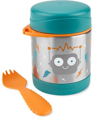 SKIP HOP Spark Style Termos do jedzenia z łyżką/widelcem Robot 325 ml, 3 lata+