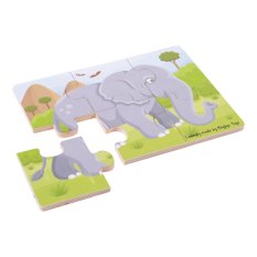 Bigjigs Toys Puzzle 3w1 zwierzątka safari