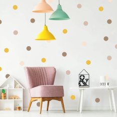 Balls in cream shades for the room - wall stickers