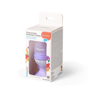BABYONO Silikon-Schnuller zum Füttern von Flower Violet 6m+