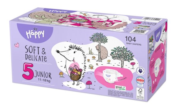 2x BELLA HAPPY Babywindeln Einweg Junior Box 11-18 kg 52 Stk
