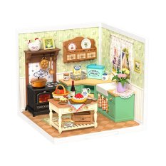 RoboTime 3D drevená skladačka Miniatúra domčeka Farmárska kuchyňa