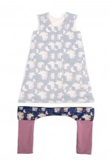 Letný rastúci spací vak Monkey Mum® 0 - 4 roky - Prvé prídavné nohavice - Nebeský jednorožec