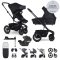 EASYWALKER SET Kinderwagen 4in1 Harvey⁵ Midnight Black XXL AIR + CYBEX Aton B2 i-Size + Basisstation