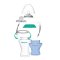 BABYONO Kubek niepłynący z miękkim ustnikiem Natural Nursing 180 ml turkusowy