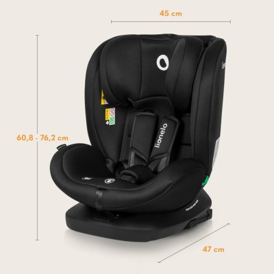 LIONELO Bilbarnstol Bastiaan i-Size (40-150 cm) Black Carbon