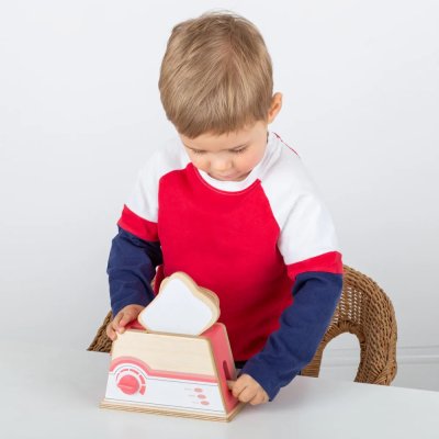 Bigjigs Toys Holz Toaster Rosa