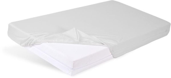 BABYMATEX Wasserdichtes Laken mit Gummiband Bambus hellgrau 60x120 cm