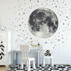 Стикери за стена - Луна със звезди