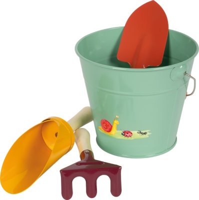 small foot Garden Tool Set with Bucket Tiny Garden