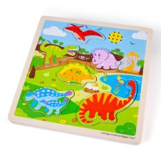 Bigjigs Toys Układanka dźwiękowa Dinozaury