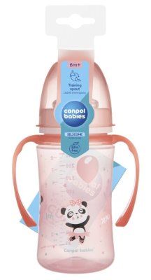 CANPOL BABIES Training Beker Exotic Animals 240 ml roze