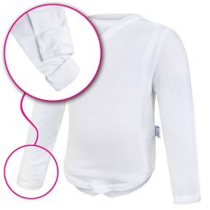 Body prekrížené zavinovacie rukavičky Outlast® - biela