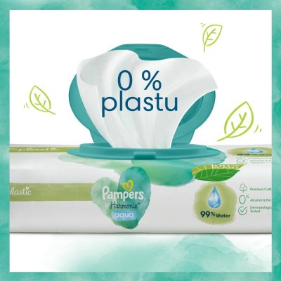 PAMPERS Lenços umedecidos Harmonie Aqua Plastic Free 9x48 un