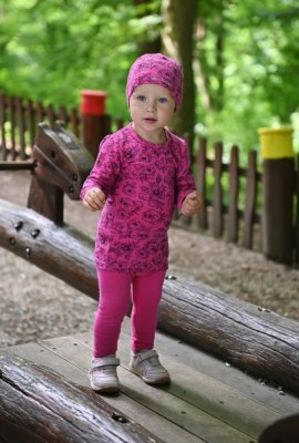 Maglietta smyk DR TISK Outlast® - peonie rosa