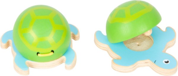 small foot Kastagnetten Meerestiere blau-grüne Schildkröte 1 Stk.