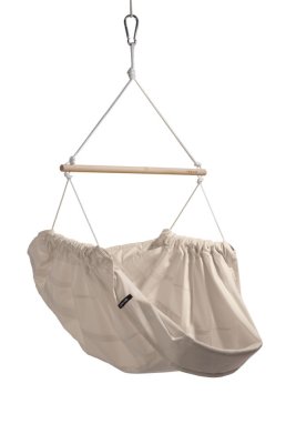 Hängesessel cremefarben HOJDAVAK MAXI mit Kissen, Seil weiß - Indoor Stoff