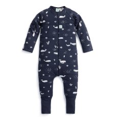 ERGOPOUCH Kombinezon do spania z bawełny organicznej Onesie Whale 12-24 m, 2,5 tog