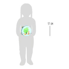 small foot Tambourin en bois avec renard