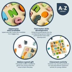 Bigjigs Toys Puzzle de Madeira Letras Minúsculas - abc