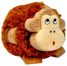 2Kids Toys Statuetta in legno XL con ponpon Scimmia