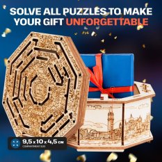 EscapeWelt Puzzle di Legno Secret Maze Box