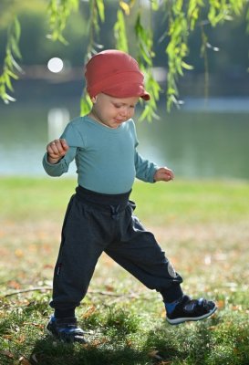 Dunne joggingbroek Outlast® - donkergrijs gemêleerd