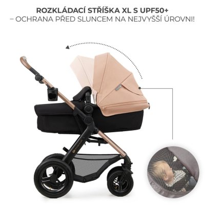 KINDERKRAFT Kombikinderwagen Moov 2 Air 3in1 Sand Beige