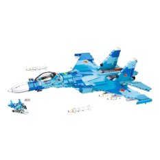 Sluban Model Bricks M38-B0985 Avion de chasse Su-27 2en1