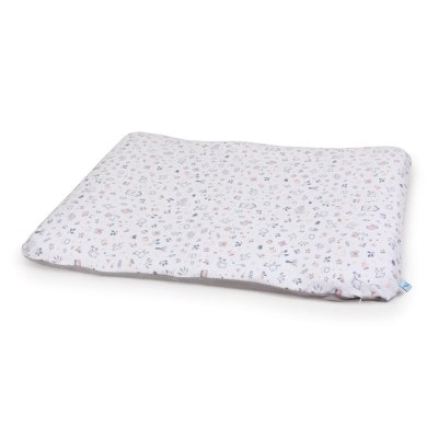 CEBA BABY Wickelauflagenbezug weich 2 Stk. Candy Pink, Bird World + Light grey, Bird World