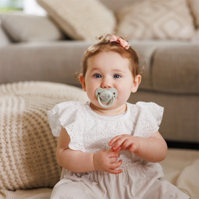 BABYONO Silikon-Schnuller anatomisch 6-18m, 2 Stk.