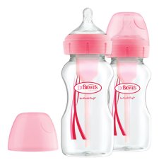 DR.BROWN'S Baby bottle Anti-colic Wide-Neck 2x270ml, pink (WB92601)