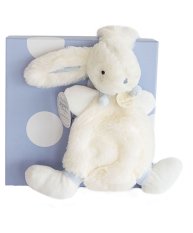Doudou Geschenkset - Plüschhase blau 26 cm