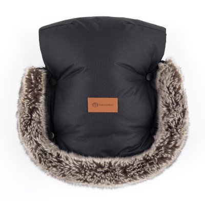 PETITE&MARS Set zimní fusak Comfy 4v1 + rukavice na kočárek Furry Forever Black