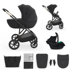 KINDERKRAFT Cochecito combinado 3 en 1 Prime 3 Venezian Black