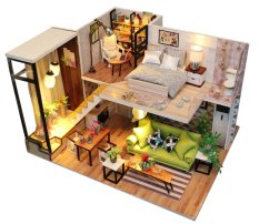 2Kids Toys Miniatur-Puppenhaus Romantischer skandinavischer Stil