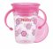 NUBY Mugg Tritan non-flowing 360° med handtag, 6 m+ rosa