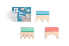 Träleksaker för sand - skapa mönster - 3 st