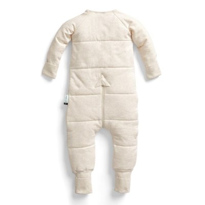ERGOPOUCH Kombinezon do spania z bawełny organicznej Onesie Oatmeal Marle 6-12 m, 2,5 tog