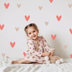 Стикери за стена - Цветни сърца за детската стая